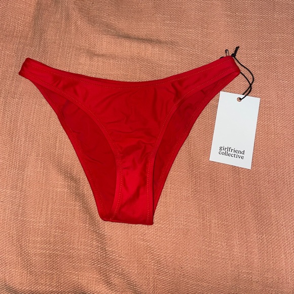 girlfriend collective Other - Girlfriend Collective Cheeky Red Bikini Swimsuit Bottoms